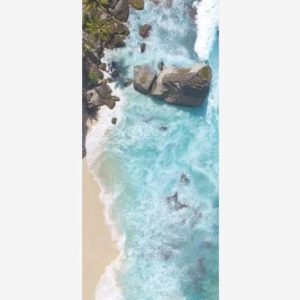Extra-thick, extra-comfortable 5mm eco yoga mat featuring Diamond Beach, Bali.